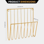 Wall‑Mounted Metal Magazine Holder, 2‑Pack Wire File Organizer for Books & Documents