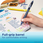 BiC 8pk Gelocity Quick Dry Assorted Ink: 0.7mm Point, Art & Stationery, Office Supplies