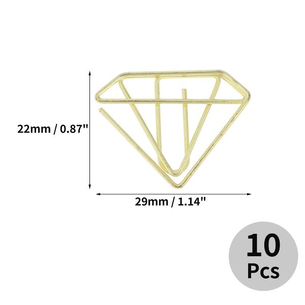 Unique Bargains Decorative Planner Clips for Document Note Sorting Organizing Office Supplies 10 Pcs Bicycle Shape (Gold Tone)