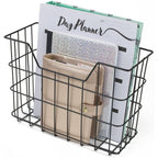 Sorbus Wire Metal 5 in 1 Desk Organizer Set - for Papers, Files, Writing Tools, and More (Black)