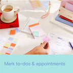Noted by Post-it Pencil Pouch Kit with Planner Dot Stickers, Coral Red and Purple Felt Tip Pens