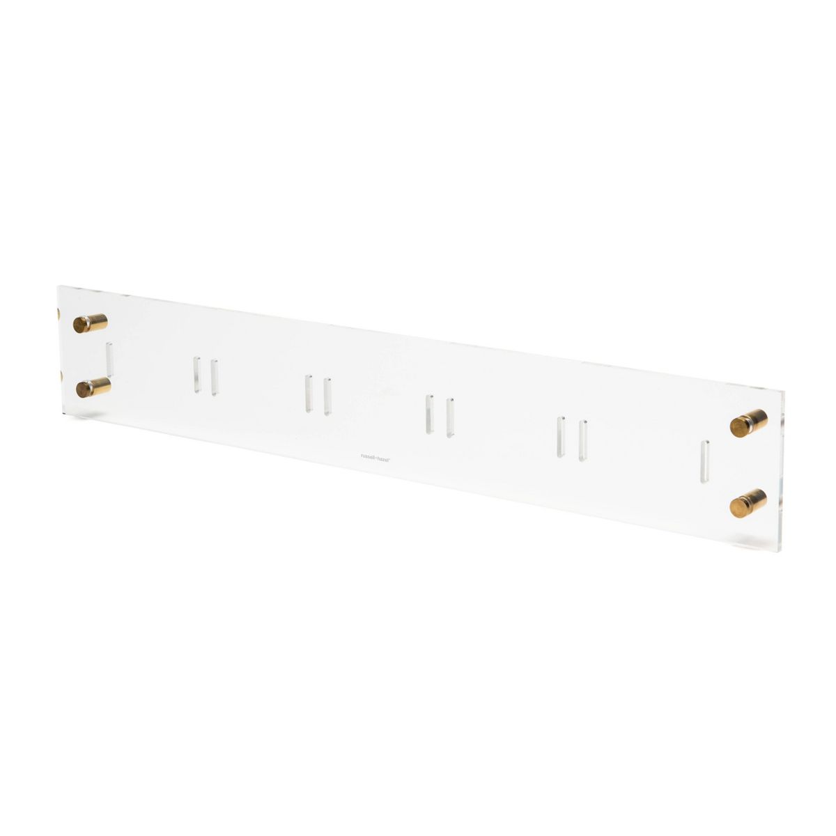 RUSSELL + HAZEL Acrylic Rail: Clear Desk Organizer for Office Supplies, 24" Wide, Acrylic & Metal