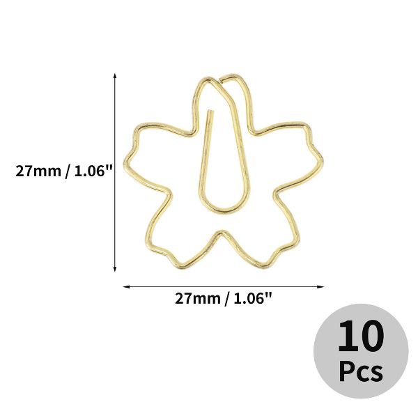 Unique Bargains Decorative Planner Clips for Document Note Sorting Organizing Office Supplies 10 Pcs Bicycle Shape (Gold Tone)