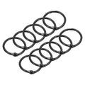 Unique Bargains Carbon Steel Office Supplies Loose-Leaf Book Binder Rings 10 Pcs Black