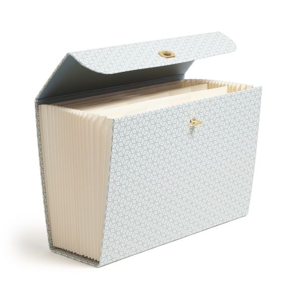 U Brands 19 Pocket Expanding File Folder Powder Blue: Accordion File Organizer, 1400 Sheet Capacity, 15.5" x 10.6"