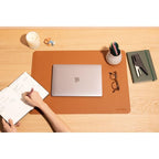 Anecdote Vegan Leather Desk Pad - Large Desk Mat Mouse Pad for Office, Keyboard & Laptop, Easy Clean, Black, 17x23.5