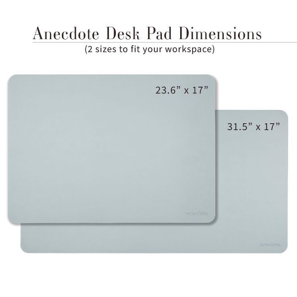 Anecdote Vegan Leather Desk Pad - Large Desk Mat Mouse Pad for Office, Keyboard & Laptop, Easy Clean, Black, 17x23.5