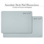 Anecdote Vegan Leather Desk Pad - Large Desk Mat Mouse Pad for Office, Keyboard & Laptop, Easy Clean, Black, 17x23.5