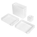 Sorbus 4 Piece Desk Organizer Set - for Office Supplies, Paper Organization Box, Stackable Letter Tray, Pen Organizer