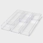 Desk Drawer Organizer Clear - Brightroom™: Office & Stationery Holder, 20% Recycled Plastic, 12"x8"x4"