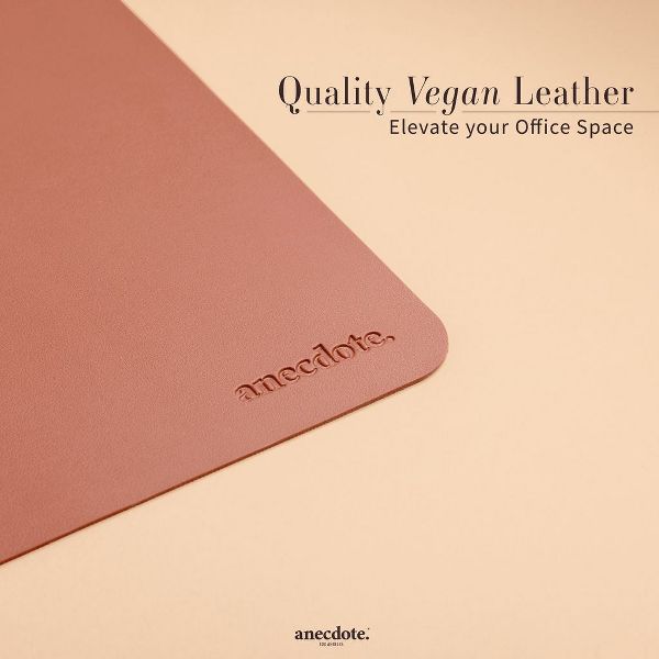 Anecdote Vegan Leather Desk Pad - Large Desk Mat Mouse Pad for Office, Keyboard & Laptop, Easy Clean, Black, 17x23.5