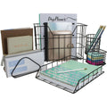 Sorbus Wire Metal 5 in 1 Desk Organizer Set - for Papers, Files, Writing Tools, and More (Black)