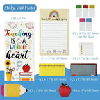 Wrapables Sticky Notes Set, Memo Notepads, Book Tabs, Page Markers, Sticky Notes, Home and Office Supplies (440 Sheets Total), Teacher Appreciation