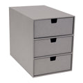 Bigso Ingrid 3-Drawer Fiberboard Desk Organizer | Stackable Desktop Storage for Office Supplies