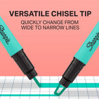 Sharpie Clear View 12pk Highlighters Chisel Tip Multicolored: Bold & Fine Markers for School Supplies