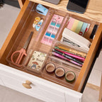 Sorbus 4-Piece Clear Acrylic Office Drawer Organizer Set - Perfect for pens, craft supplies & more
