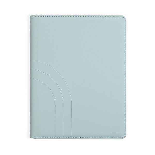 Altitude Padfolio 8.5"x10.5" Vegan Leather Seafoam Blue Debossed Arch