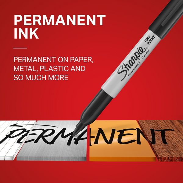 Sharpie 12pk Permanent Markers Fine Tip Black: Art & Office Supplies, Sharpie Pen for Black Sharpie Drawings