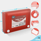 3" X 5" Index Card Case Holds 100 Cards Includes Business Card/Index Holder and 5 Tab Dividers Comes in Assorted Colors - 4-Pack Multicolor