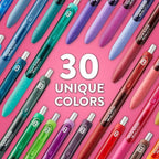 Paper Mate InkJoy Gel 30pk Gel Pens 0.7mm Medium Tip Multicolored: Retractable Stationery & Office Supplies