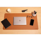 Anecdote Vegan Leather Desk Pad - Large Desk Mat Mouse Pad for Office, Keyboard & Laptop, Easy Clean, Black, 17x23.5