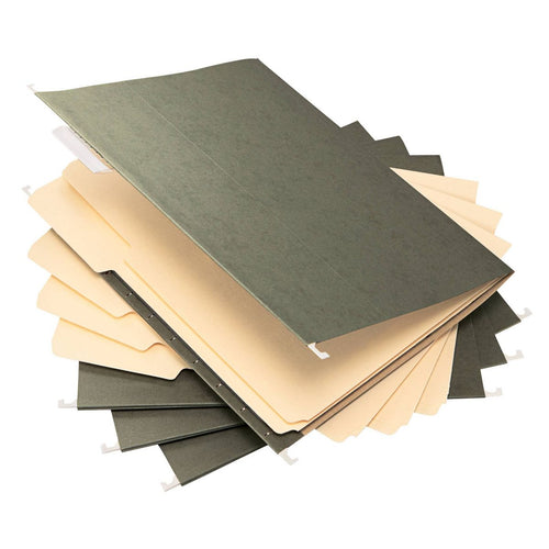 75ct Letter Filing Kit - up&up™: File Organizer, Hanging File Folders, Office Supplies, Plastic, Green, 8.5x11"