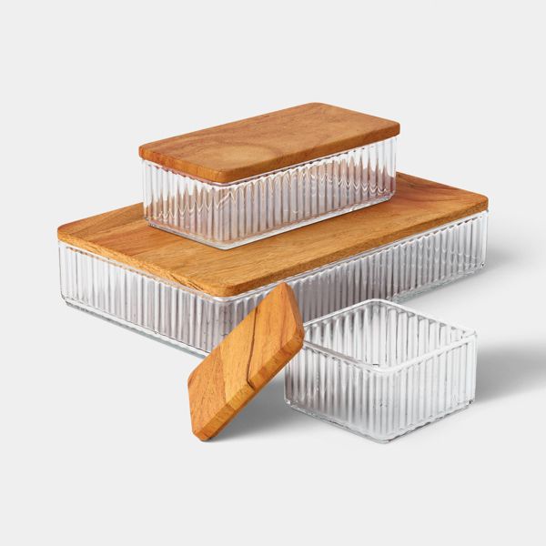 Desktop Storage Containers Trays with Lids Set of 3 - Threshold™