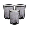 Mind Reader Network Collection Waste Paper Basket Set of 3 Black: Office Supplies & Desk Organization Set, Plastic