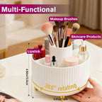 Mber Pen Holder for Desk 360° Rotating Pencil Holder for Desk Pen Organizer, 5 Slots Pencil Cup Holder for School Home Office Desk Organization, White
