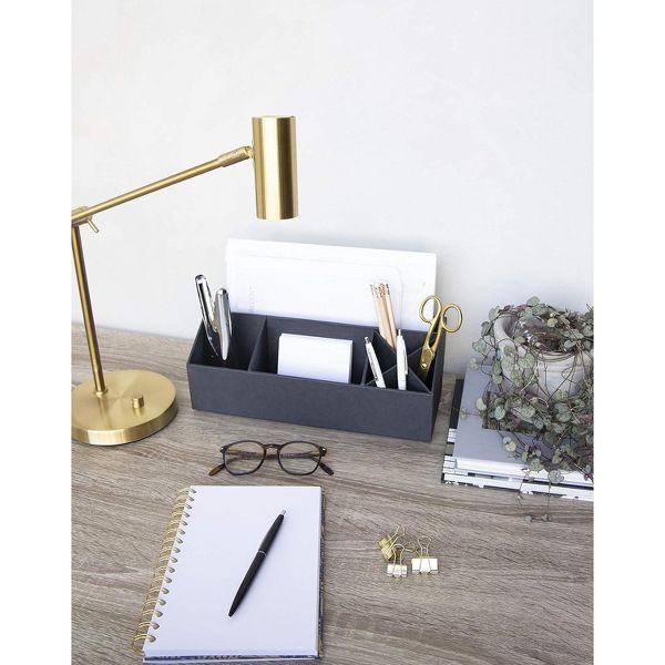 Bigso Elisa Desktop Organizer, Durable Desk Organizer with 7 Compartments for Office Supplies & More