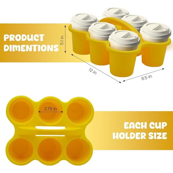4E's Novelty 4 Pack Pencil Caddy for Classroom, Vibrant Classroom Caddy, Durable Table Drink Holder for School, Useful School’s Desk Caddy