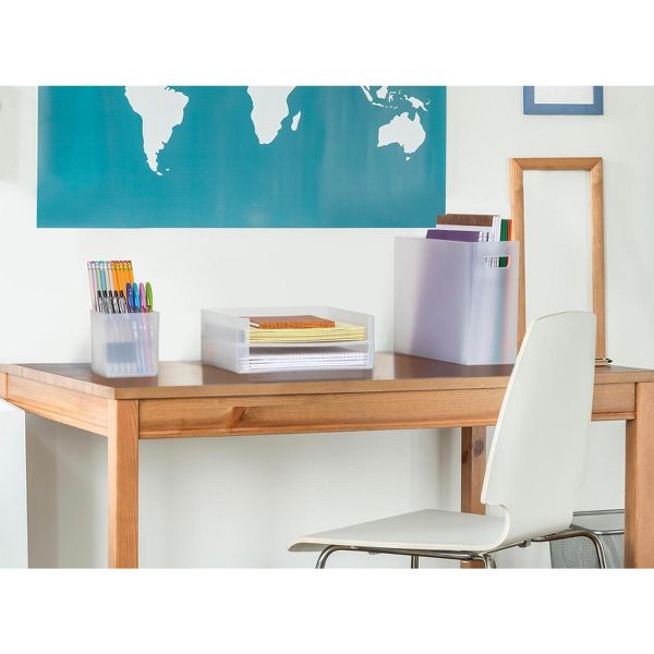 Sorbus 4 Piece Desk Organizer Set - for Office Supplies, Paper Organization Box, Stackable Letter Tray, Pen Organizer