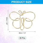 Unique Bargains Home Office Supplies Metal Cute Butterfly Shape Durable Paper Clip 30 Pcs Gold