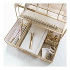 Blu Monaco Gold Desk Organizer - Cute File Holder for Desk & Drawer Storage for Office Supplies, Paper, Devices & Folders