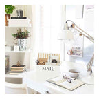 Blu Monaco Espresso Brown Wooden Mail Organizer – 3-Tier Desk Organizer with Mail Print