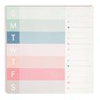 U Brands 10''x10'' Weekly Combination Pad - Coral Chic: Weekly To Do List, Office Supplies, Notepad, 52 Sheets