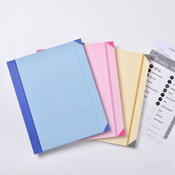 10-Pocket Expanding File Folder Organizer – A4/Letter Size Accordion Document Holder with Elastic Closure & Labels – Durable Acid-Free Paper, Blue