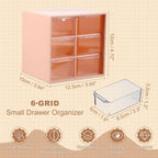 Unique Bargains Plastic Office Supplies Bedroom Makeup Storage Drawers Black