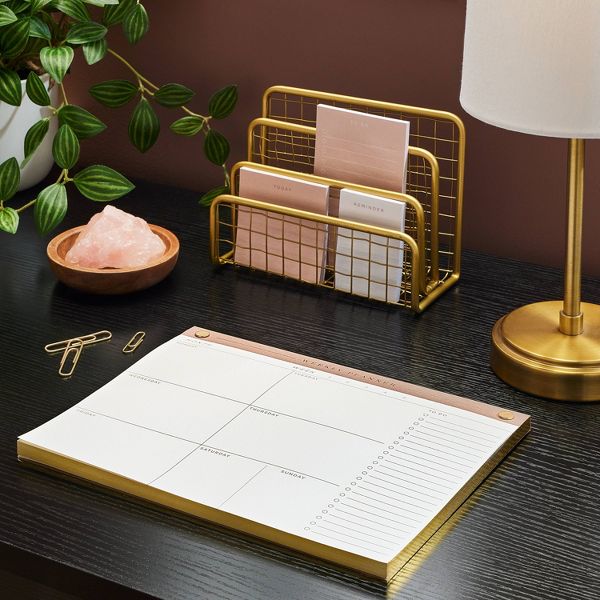 52 Page Special Rule Weekly Tear Off Planner 10" x 7.5" Mauve - Threshold™: Journal, Notebook, Office Supplies, Stationery
