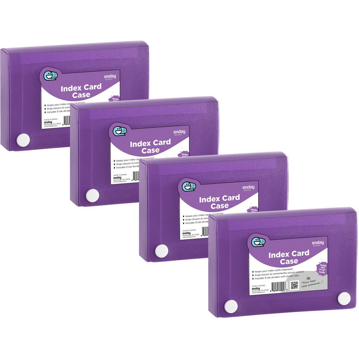 3" X 5" Index Card Case Holds 100 Cards Includes Business Card/Index Holder and 5 Tab Dividers Comes in Blue