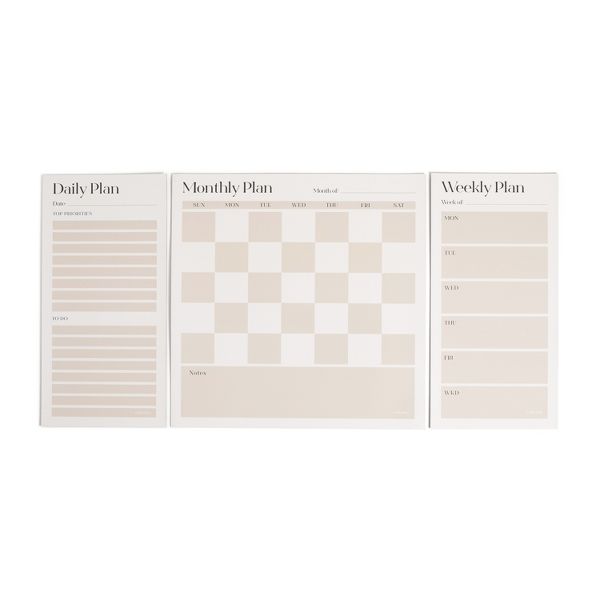 U Brands Vinyl Magnetic Calendar Planner Value Pack for Fridge Checkerboard: Wall Calendar & Office Presentation Board