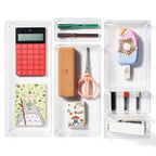 Sorbus 4-Piece Clear Acrylic Office Drawer Organizer Set - Perfect for pens, craft supplies & more