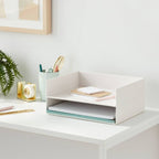 Canvas Letter Tray Organization Set of 2 Black - Brightroom™: Desk Organizer & Office Supplies Holder