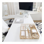 Blu Monaco Desk Drawer Organizer Tray for Office - 6 Compartments
