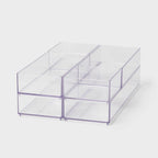 Desk Drawer Organizer Clear - Brightroom™: Office & Stationery Holder, 20% Recycled Plastic, 12"x8"x4"