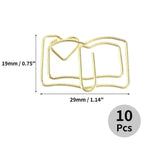 Unique Bargains Decorative Planner Clips for Document Note Sorting Organizing Office Supplies 10 Pcs Bicycle Shape (Gold Tone)