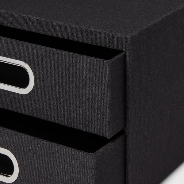 Canvas Desk Drawer Organizer Black - Brightroom™: Office Supplies & Desk Organization, Polyester Canvas, 6" H x 13" D x 9.875" W