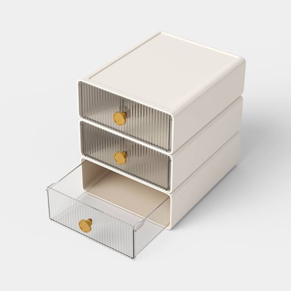 Small Stackable Drawers Set of 3 Cream - Threshold™