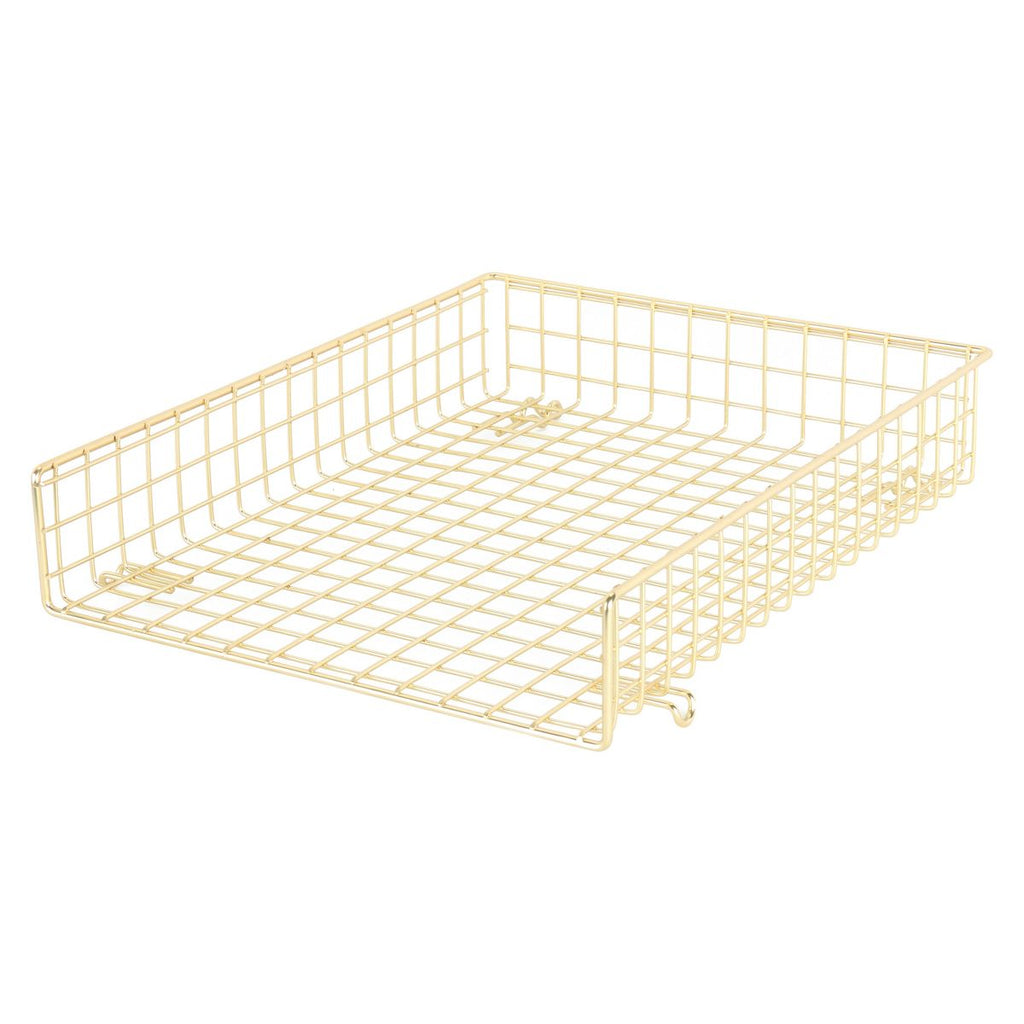 Grid Wire Letter Tray Gold - Threshold™: Steel Desk Organizer for Office Supplies & Organization