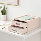 Canvas Desk Drawer Organizer Black - Brightroom™: Office Supplies & Desk Organization, Polyester Canvas, 6" H x 13" D x 9.875" W